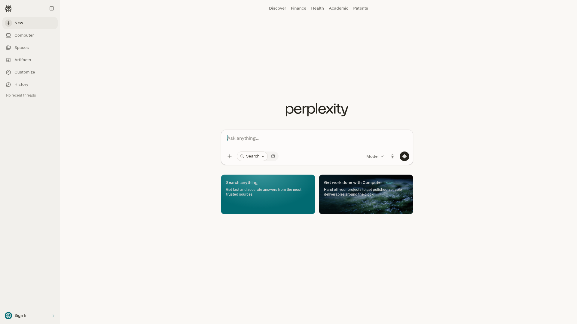 Perplexity — research z cytowaniami