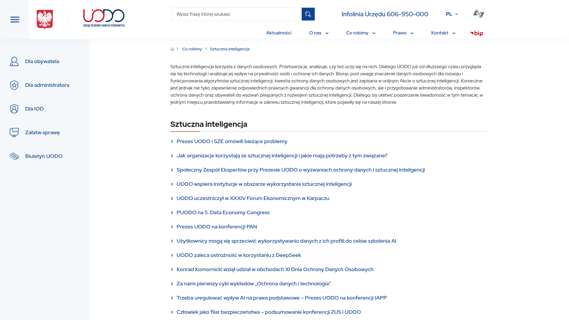 UODO — sztuczna inteligencja a ochrona danych